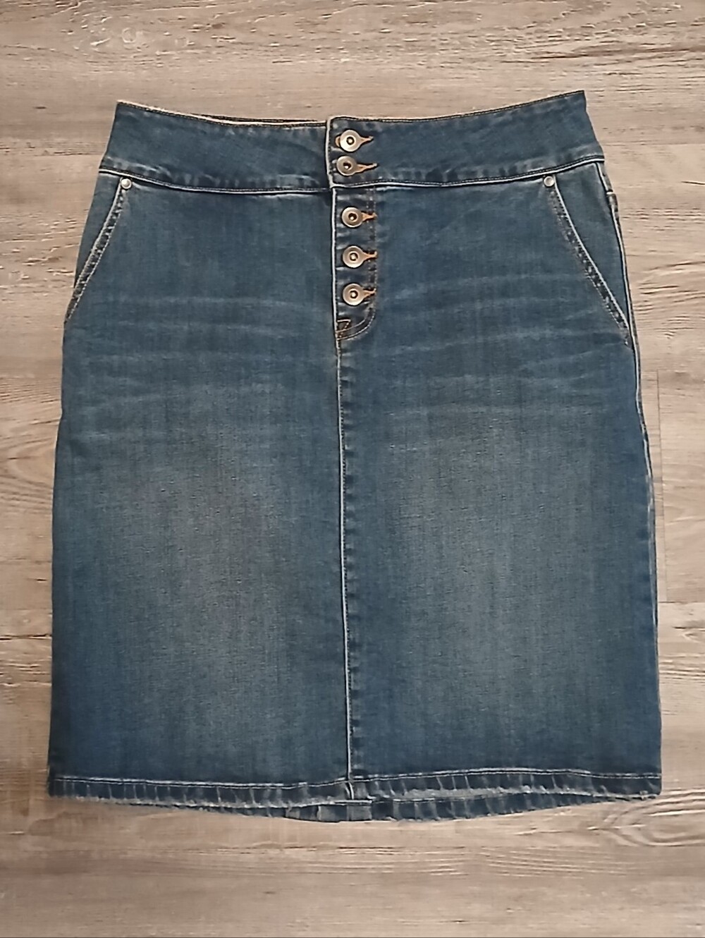 Women's Prana Aubrey Denim Skirt Size 6 Antique Blue Like New